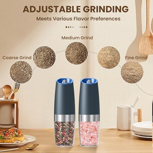 Durable Electric Salt and Pepper Grinder Set with LED Light