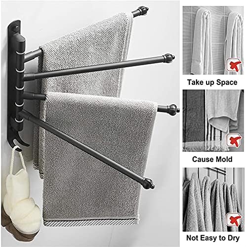 Premium Towel Rail for Bathroom - Matte BlackChrome