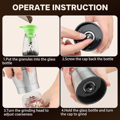 Stainless Steel Salt and Pepper Grinder Set
