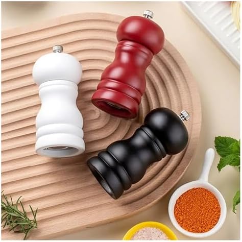 HOOBN Manual Salt Pepper Grinder Set High-Quality Wood Fun Kitchen Tool