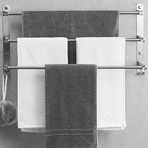 Stainless Steel Wall-Mounted Towel Rail Modern Style 30cm Silver