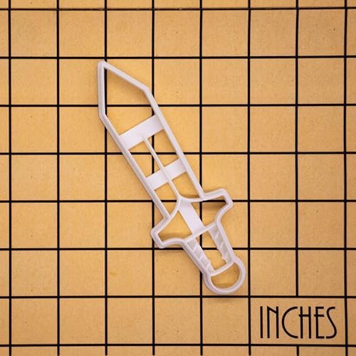 BAKERLOGY Knight Sword Cookie Cutter with 3D Print Design