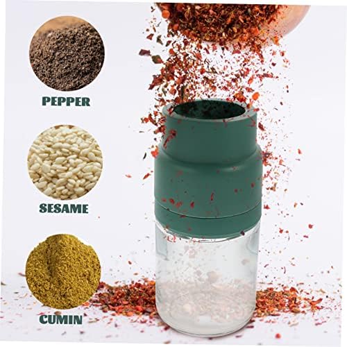 IMIKEYA Small Pepper Mill Durable Manual Pepper Grinder Glass Body Compact Design