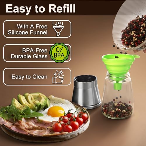 Stainless Steel Salt and Pepper Grinder Set