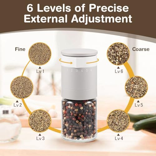 Vucchini External Adjustable Salt and Pepper Grinder Set