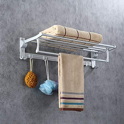 LUCEAE Foldable Aluminum Towel Rack for Bathroom