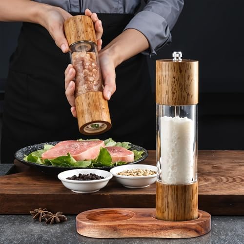 Molain Salt and Pepper Mill Tray Acacia Wood Tray