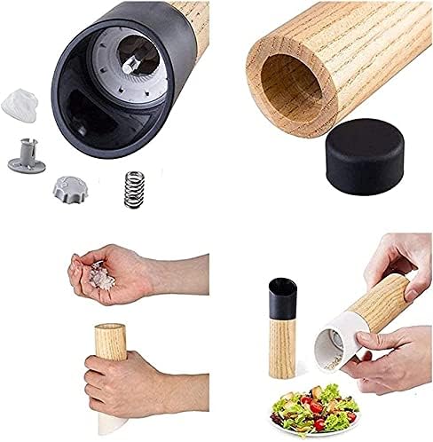 Premium Adjustable Ceramic Salt Pepper Mill SetRaging Hot Red Design