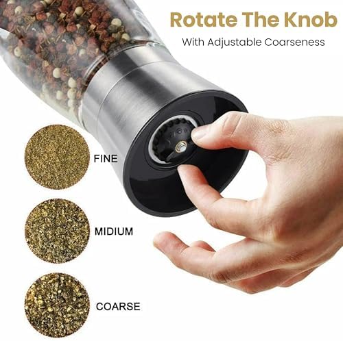 UPPREEM 2-Piece Salt Pepper Grinder Set
