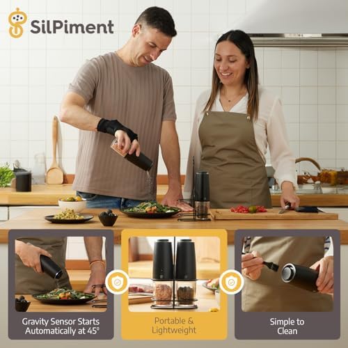 Perfect Electric Salt Pepper Grinder Set for Easy Use