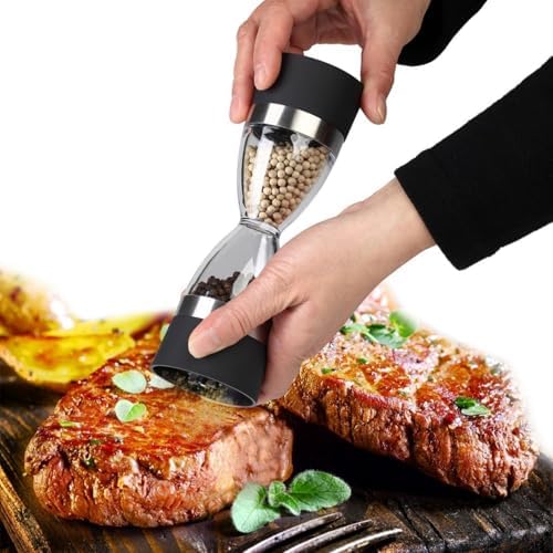 Adjustable Pepper Salt Grinder Steel Refillable