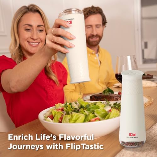 Kitchen Mama - Kitchen Mama Rechargeable Gravity Salt and Pepper Grinder Set