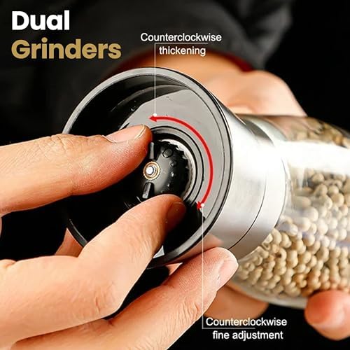UPPREEM 2-Piece Salt Pepper Grinder Set