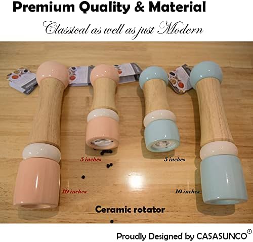 Elegant 6-Inch Salt Pepper Mill Set