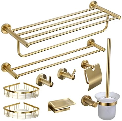 DCIUSTFHE 1462Lx880W-in Brushed Gold Towel Rack with Stainless Steel Set