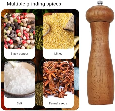 ManGotree Wooden Pepper Grinder with Adjustable Coarseness