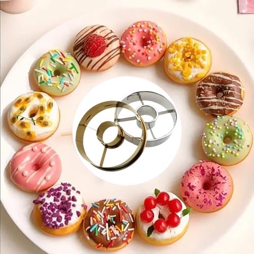 2-Piece Stainless Steel Donut Cutter Set 386 Inch Diameter