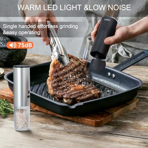 Vivid Salt Pepper Grinder Set with LED Light