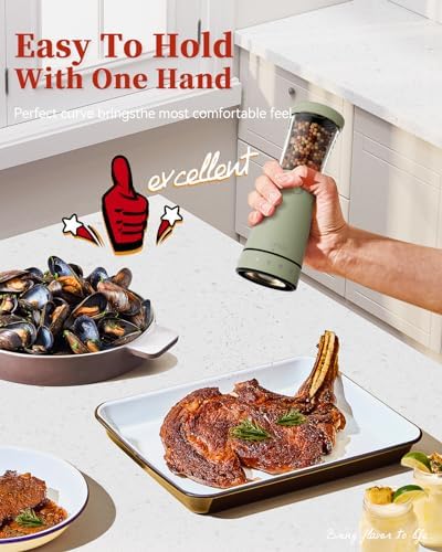 Stylish Electric Salt Pepper Grinder Set