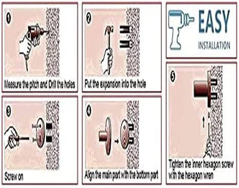 ALDEPO Four-Piece Hook Towel Bar Rack - Sturdy Elegant Bathroom Safety Accessory