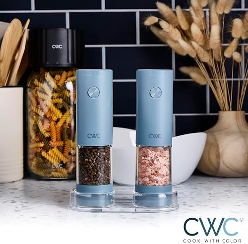 COOK WITH COLOR Electric Pepper Salt Shaker Set