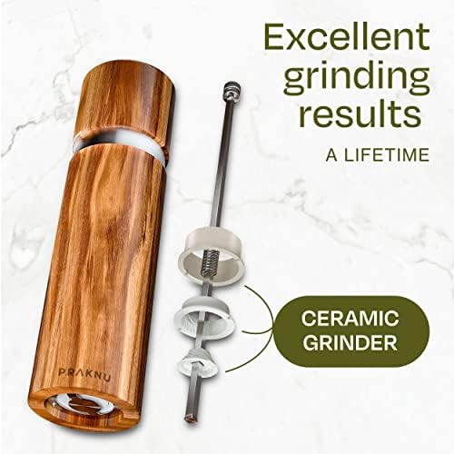 Crafted from Solid Acacia Wood 100 Sustainable Luxury Salt Pepper Mill Set