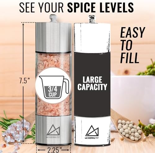Salt Pepper Grinder Set