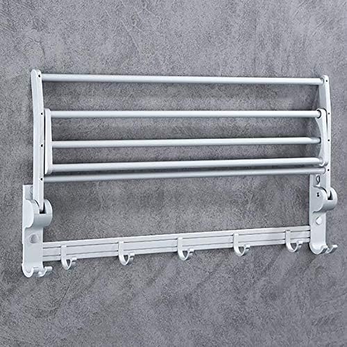 LUCEAE Foldable Aluminum Towel Rack for Bathroom