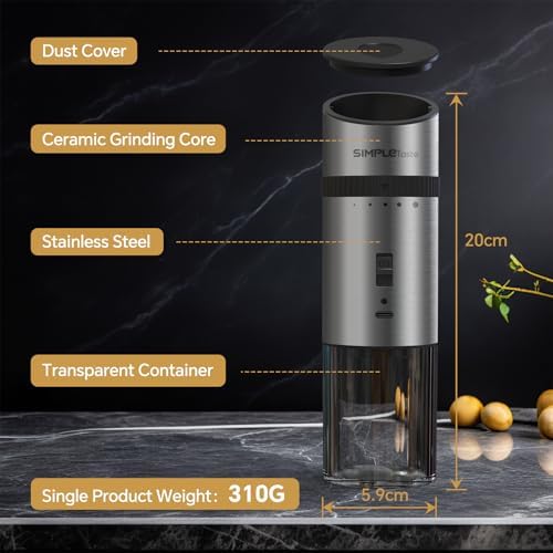 High-Quality Rechargeable Salt Pepper Mill Set Perfect for Cooking Dining Traveling