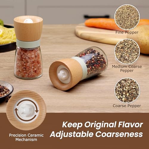 Adjustable Salt Pepper Grinder Set Eco-Friendly
