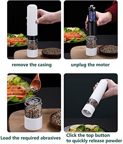 Electric Salt and Pepper Grinder with Ceramic Rotor and Adjustable Coarseness