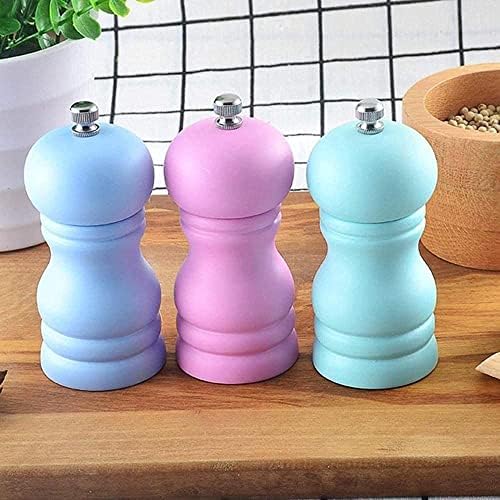 SKUZA Salt and Pepper Grinder Set Wooden Adjustable Spice Mill