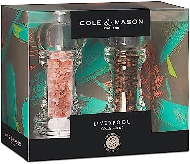 Cole Mason Liverpool 55 Acrylic Salt Pepper Mill Set