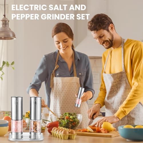 FzaqwenRechargeable Salt Pepper Grinder Set for Home Use