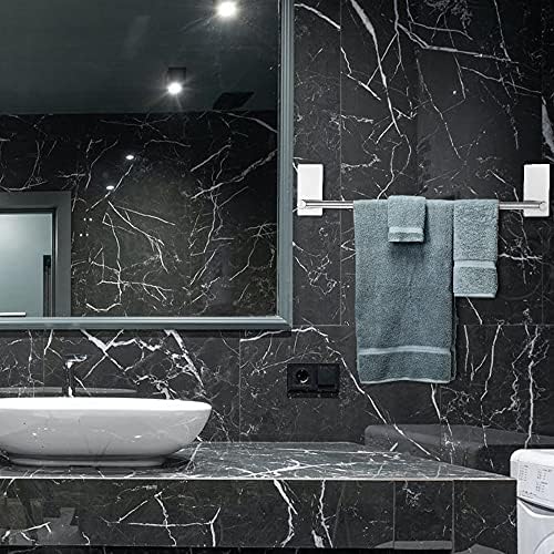 Stainless Steel 40cm Towel Rail Wall-Mounted Organizer Golden Base Bathroom
