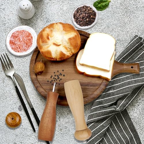 ManGotree8 inch Wooden Pepper Salt Mill Set AdjustableCompact